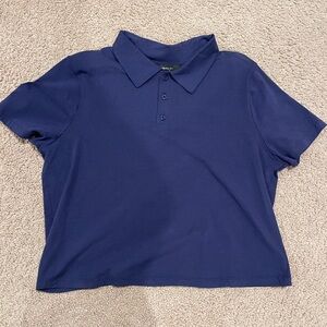 Women's FOREVER 21 crop polo shirt loose type